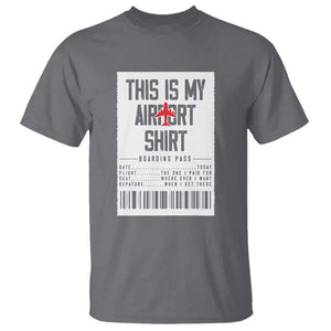 Travel Lover T Shirt This Is My Aiport Shirt Receipt Barcode TS11 Charcoal Print Your Wear