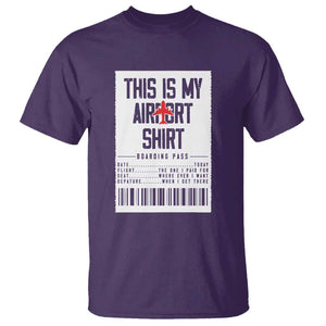 Travel Lover T Shirt This Is My Aiport Shirt Receipt Barcode TS11 Purple Print Your Wear