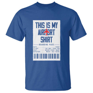 Travel Lover T Shirt This Is My Aiport Shirt Receipt Barcode TS11 Royal Blue Print Your Wear