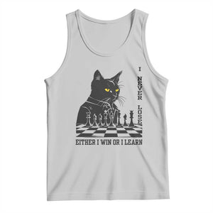 Chess Lover Tank Top I Never Lose Either I Win Or I Learn Elegant Cool Cat TS11 Ash Print Your Wear
