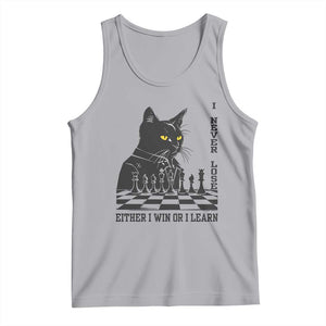 Chess Lover Tank Top I Never Lose Either I Win Or I Learn Elegant Cool Cat TS11 Athletic Heather Print Your Wear