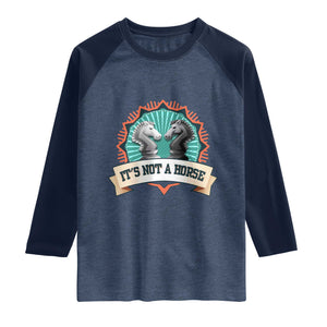 Funny Chess Lover Raglan Shirt It's Not A Horse Knight Horse TS11 Heather Denim Navy Print Your Wear