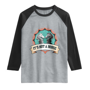 Funny Chess Lover Raglan Shirt It's Not A Horse Knight Horse TS11 Heather Gray Black Print Your Wear