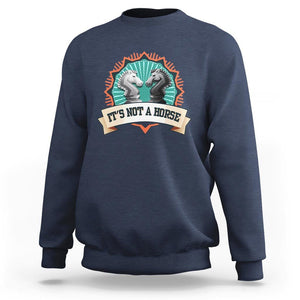 Funny Chess Lover Sweatshirt It's Not A Horse Knight Horse TS11 Navy Print Your Wear
