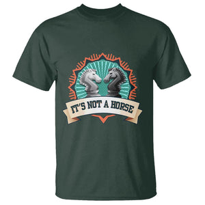 Funny Chess Lover T Shirt It's Not A Horse Knight Horse TS11 Dark Forest Green Print Your Wear