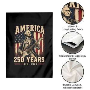 George Washington Playing Guitar 4th July US 250th Anniversary Garden Flag TS11 Print Your Wear