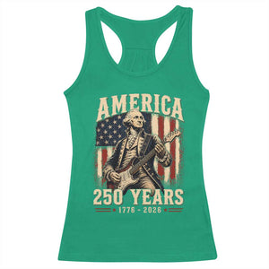 George Washington Playing Guitar 4th July US 250th Anniversary Racerback Tank Top TS11 Irish Green Print Your Wear
