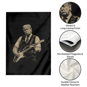 US Nation's Leader Playing Electic Rock Guitar Retro Vintage Garden Flag TS11 Print Your Wear