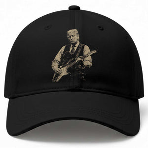 US Nation's Leader Playing Electic Rock Guitar Retro Vintage Baseball Cap TS11 Print Your Wear