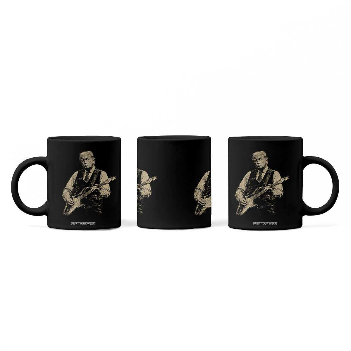US Nation's Leader Playing Electic Rock Guitar Retro Vintage Coffee Mug TS11 Print Your Wear
