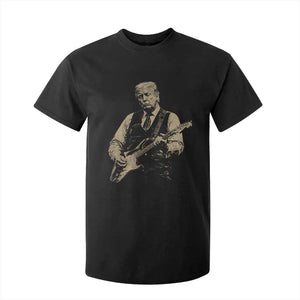 US Nation's Leader Playing Electic Rock Guitar Retro Vintage T Shirt For Kid TS11 Black Print Your Wear