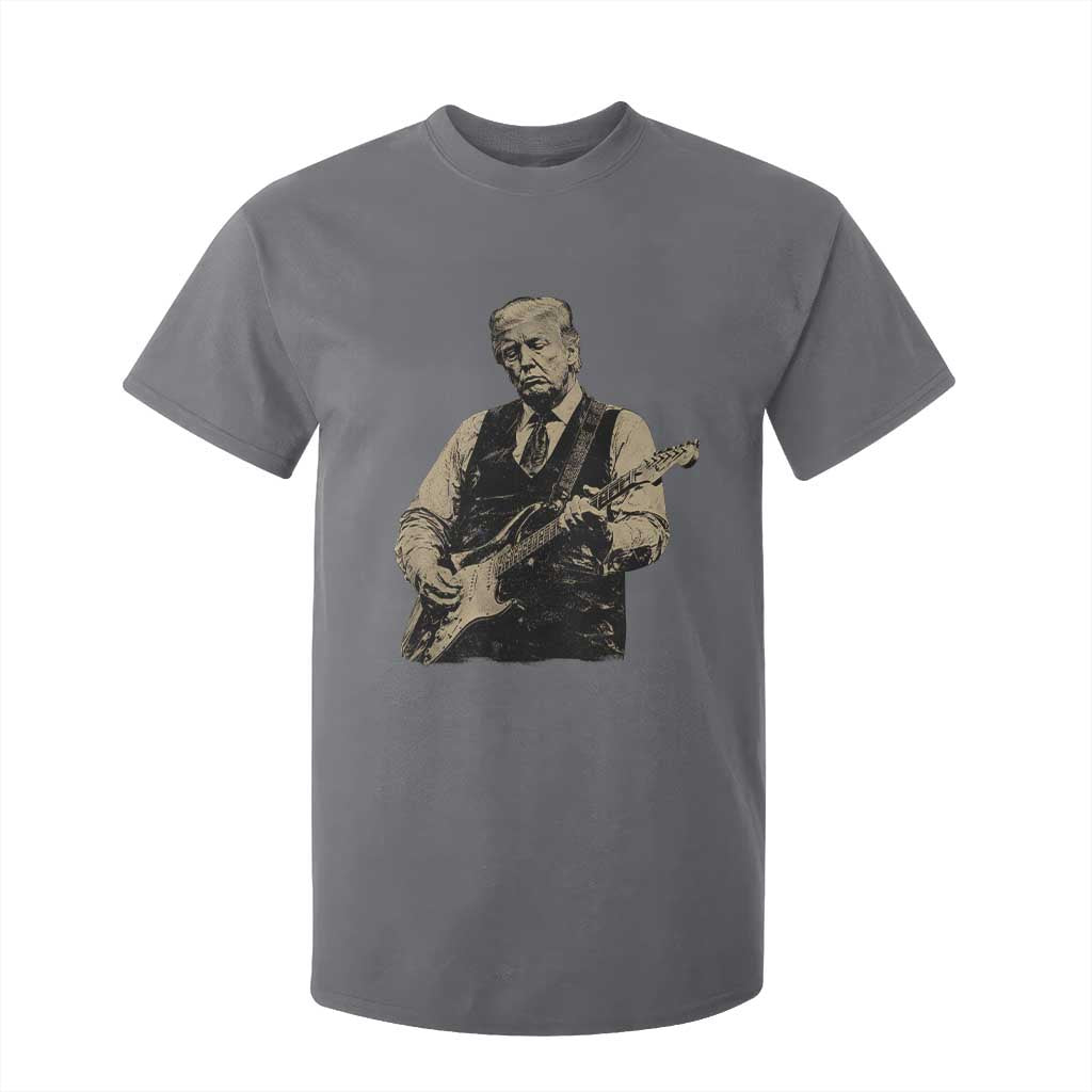US Nation's Leader Playing Electic Rock Guitar Retro Vintage T Shirt For Kid TS11 Charcoal Print Your Wear