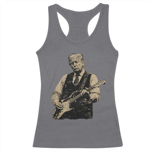 US Nation's Leader Playing Electic Rock Guitar Retro Vintage Racerback Tank Top TS11 Charcoal Print Your Wear