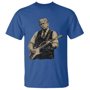 US Nation's Leader Playing Electic Rock Guitar Retro Vintage T Shirt TS11 Royal Blue Print Your Wear