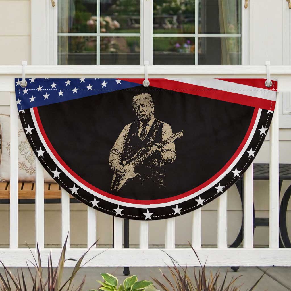 US Nation's Leader Playing Electic Rock Guitar Retro Vintage Patriotic Fan Flag TS11 2pcs pack Classic Black Print Your Wear