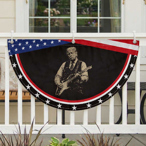 US Nation's Leader Playing Electic Rock Guitar Retro Vintage Patriotic Fan Flag TS11 2pcs pack Classic Black Print Your Wear