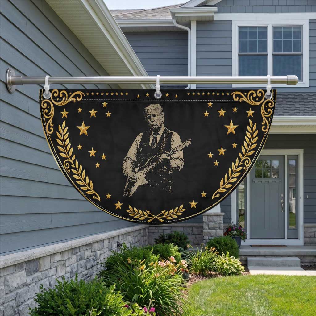 US Nation's Leader Playing Electic Rock Guitar Retro Vintage Patriotic Fan Flag TS11 2pcs pack Vintage Black Print Your Wear