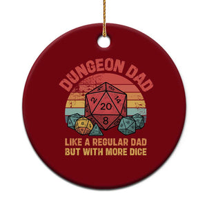 Dungeon Dad Like A Regular Dad But With More Dice Ceramic Ornament RPG Father Gamer TS11 1pc Red Print Your Wear