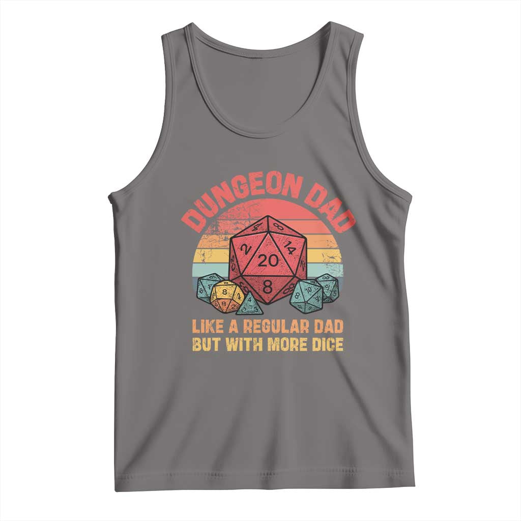 Dungeon Dad Like A Regular Dad But With More Dice Tank Top RPG Father Gamer TS11 Deep Heather Print Your Wear