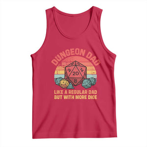 Dungeon Dad Like A Regular Dad But With More Dice Tank Top RPG Father Gamer TS11 Red Print Your Wear