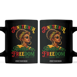 Juneteenth Rooted In Freedom Since 1865 Coffee Mug Black Women African American TS11 Black Print Your Wear