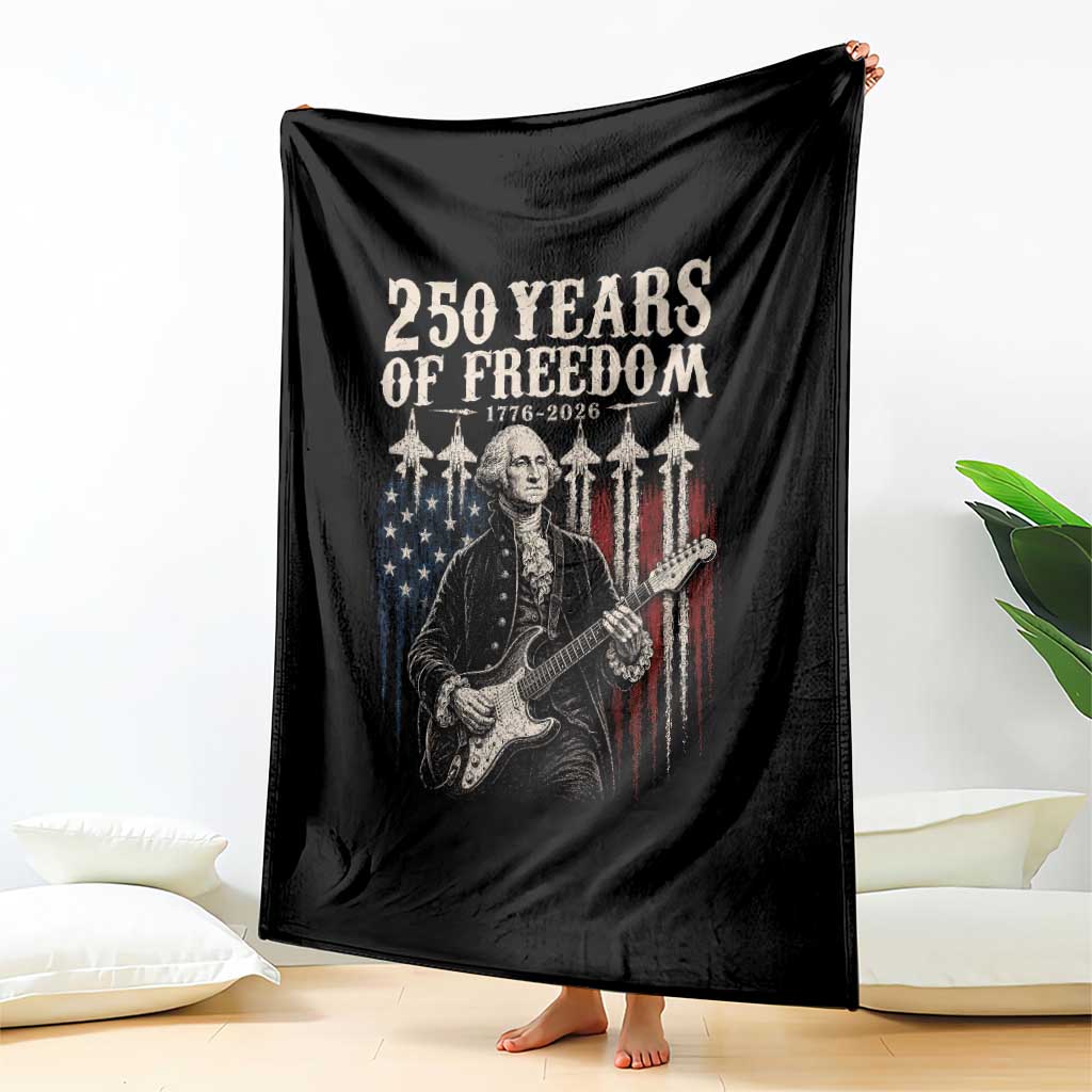 George Washington Playing Guitar 250 Years of Freedom Throw Blanket TS11 Print Your Wear