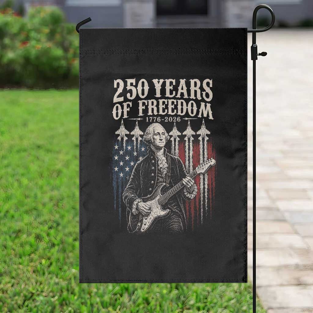 George Washington Playing Guitar 250 Years of Freedom Garden Flag TS11 Print Your Wear