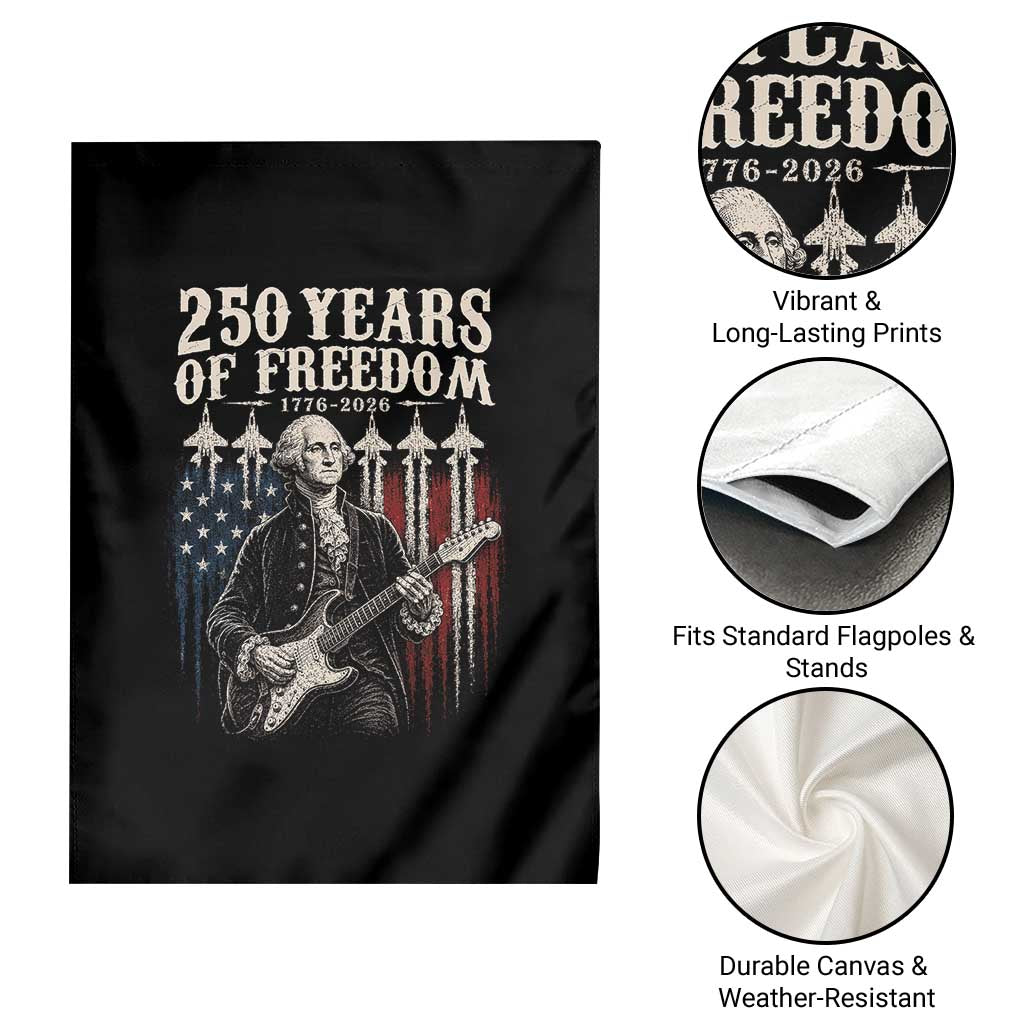 George Washington Playing Guitar 250 Years of Freedom Garden Flag TS11 Print Your Wear