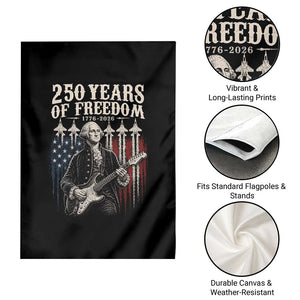 George Washington Playing Guitar 250 Years of Freedom Garden Flag TS11 Print Your Wear