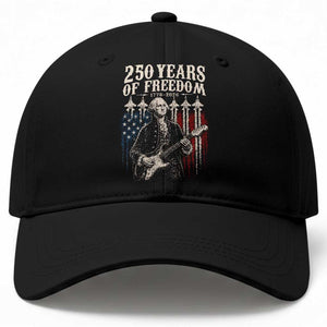 George Washington Playing Guitar 250 Years of Freedom Baseball Cap TS11 Print Your Wear