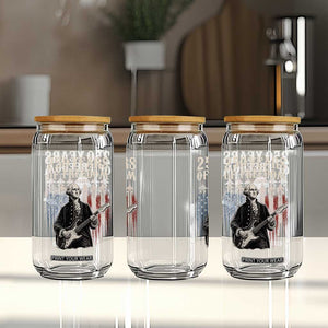George Washington Playing Guitar 250 Years of Freedom Glass Can TS11 Print Your Wear