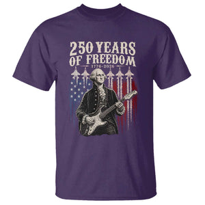 George Washington Playing Guitar 250 Years of Freedom T Shirt TS11 Purple Print Your Wear