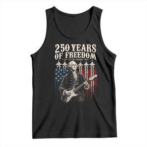 George Washington Playing Guitar 250 Years of Freedom Tank Top TS11 Black Print Your Wear
