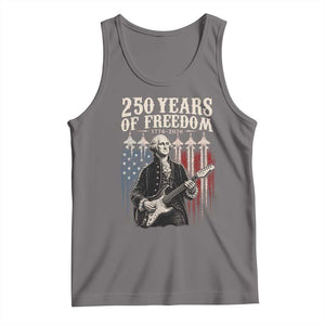 George Washington Playing Guitar 250 Years of Freedom Tank Top TS11 Deep Heather Print Your Wear