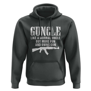 Funny Uncle Hoodie Guncle Like A Normal Uncle But More Fun TS11 Dark Heather Print Your Wear