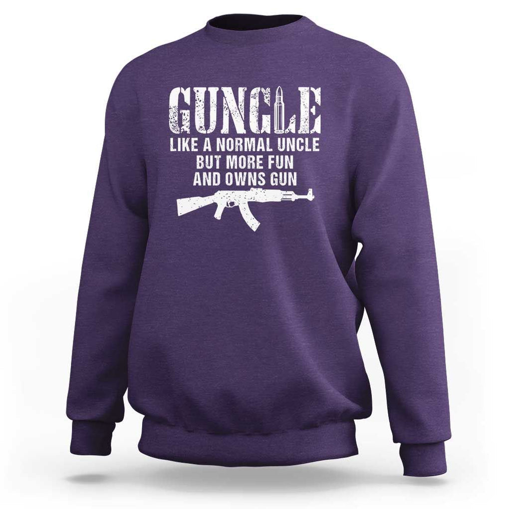 Funny Uncle Sweatshirt Guncle Like A Normal Uncle But More Fun TS11 Purple Print Your Wear