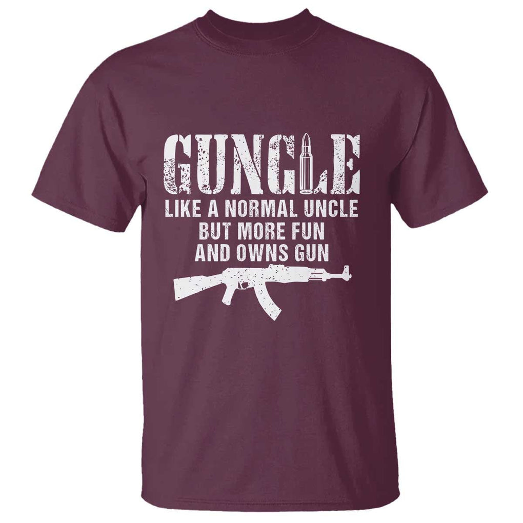 Funny Uncle T Shirt Guncle Like A Normal Uncle But More Fun TS11 Maroon Print Your Wear