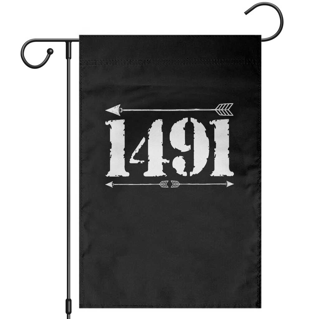 Proud Native American 1491 Indigenous People Day Garden Flag TS11 Black Print Your Wear