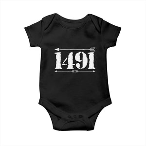 Proud Native American 1491 Indigenous People Day Baby Onesie TS11 Black Print Your Wear