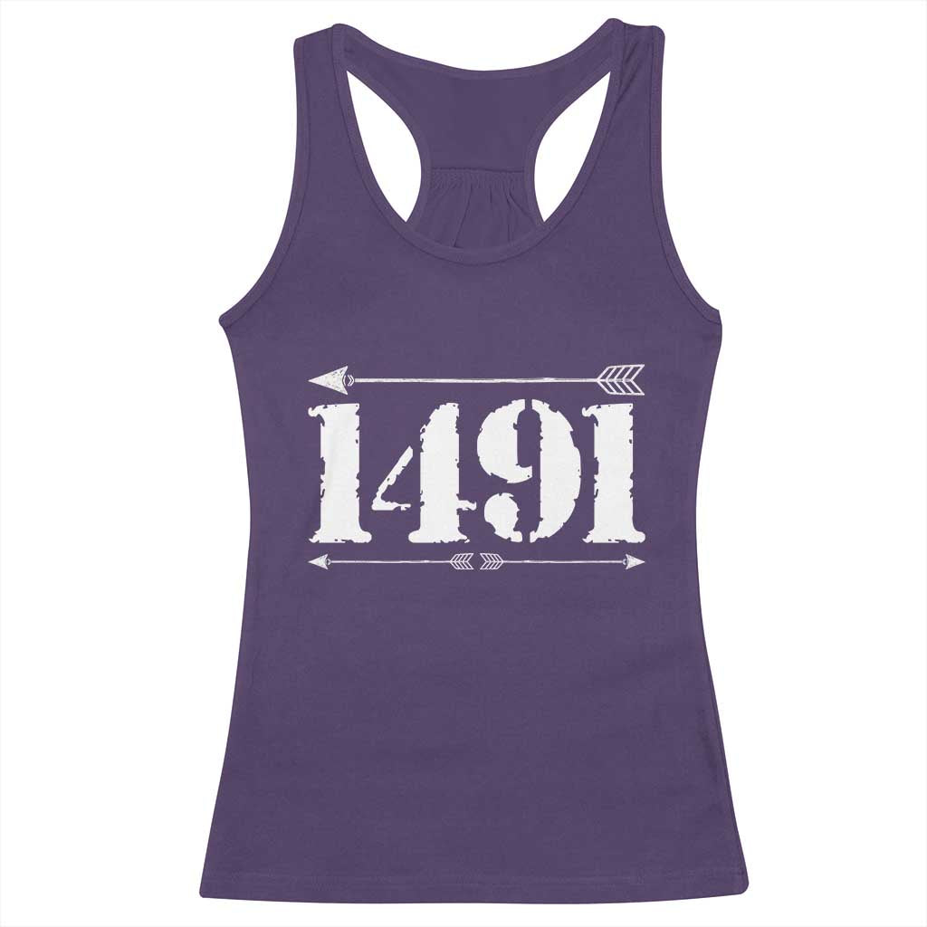 Proud Native American 1491 Indigenous People Day Racerback Tank Top TS11 Purple Print Your Wear