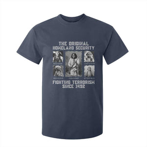The Original Homeland Security Fighting Terrorism Since 1492 T Shirt For Kid Native American TS11 Navy Print Your Wear