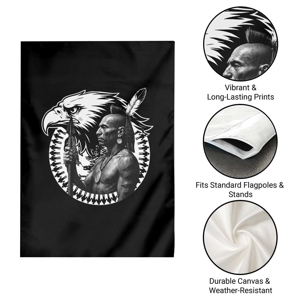 Mohawk Warrior Tribe Garden Flag Native American Haudenosaunee Pride Vintage Eagle TS11 Print Your Wear