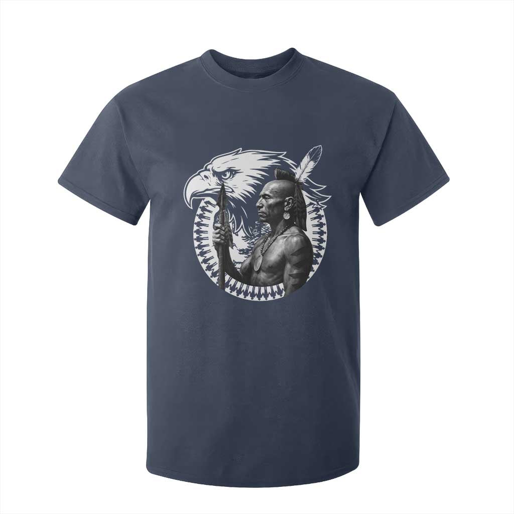 Mohawk Warrior Tribe T Shirt For Kid Native American Haudenosaunee Pride Vintage Eagle TS11 Navy Print Your Wear