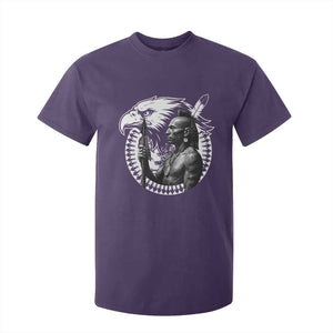 Mohawk Warrior Tribe T Shirt For Kid Native American Haudenosaunee Pride Vintage Eagle TS11 Purple Print Your Wear
