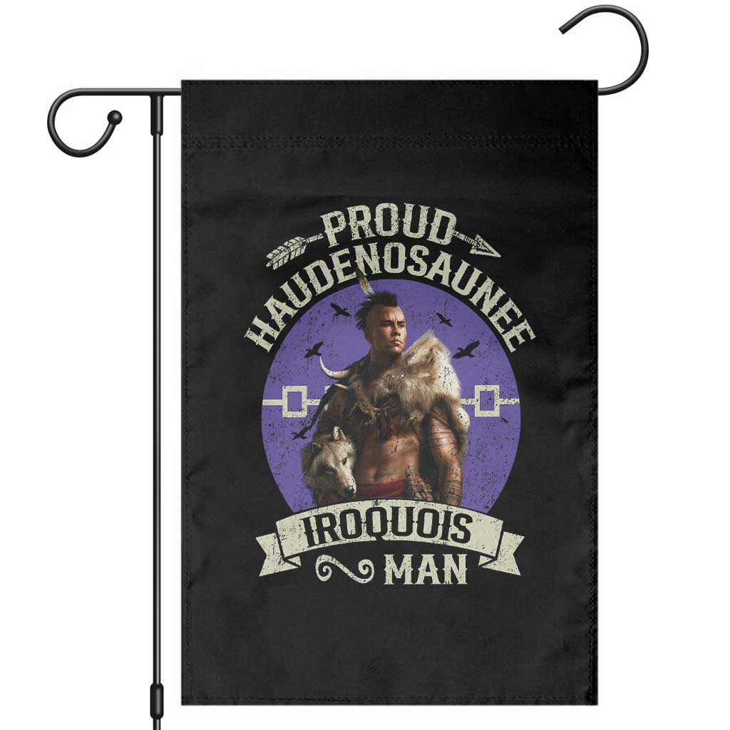 Proud Haudenosaunee Iroquois Man Garden Flag Mohawk Tribe Native American TS11 Black Print Your Wear