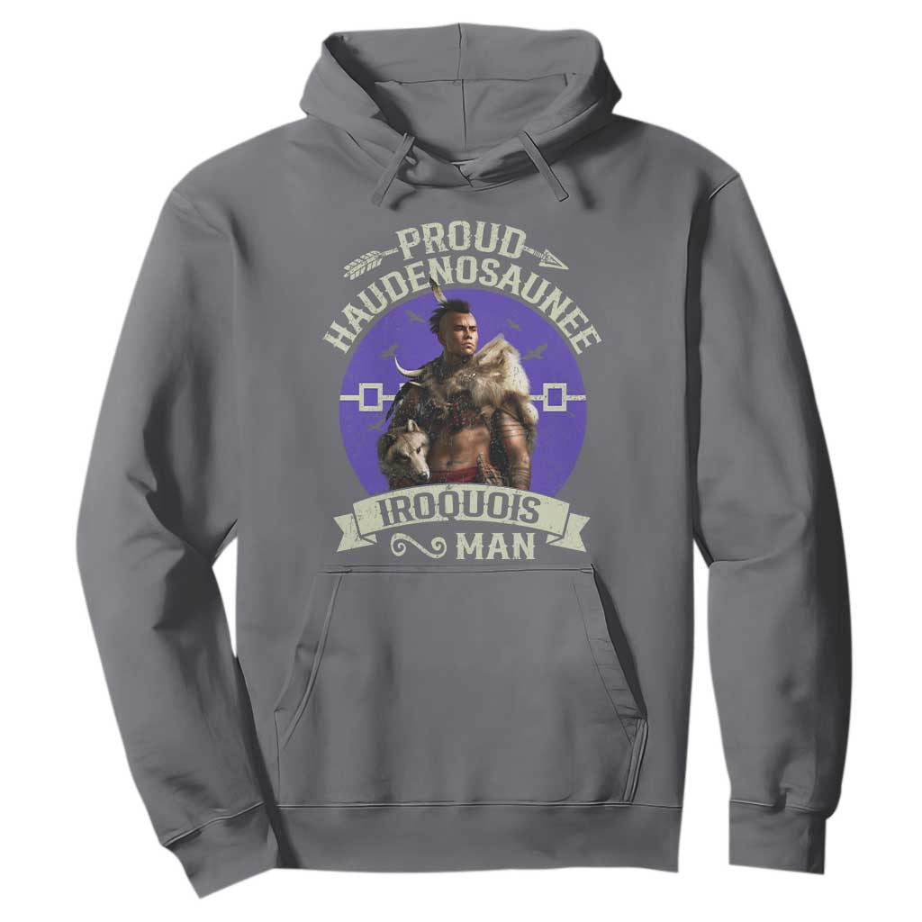 Proud Haudenosaunee Iroquois Man Hoodie Mohawk Tribe Native American TS11 Charcoal Print Your Wear