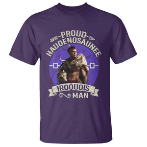 Proud Haudenosaunee Iroquois Man T Shirt Mohawk Tribe Native American TS11 Purple Print Your Wear