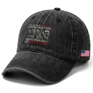 Unless Your Ancestors Look Like This You're Probably An Immigrant Washed Cotton Baseball Cap Native American Indian TS11 Print Your Wear