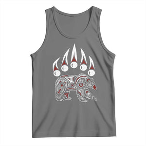 Native American Alaska Grizzly Bear Claw Indian Pride Tank Top TS11 Black Heather Print Your Wear