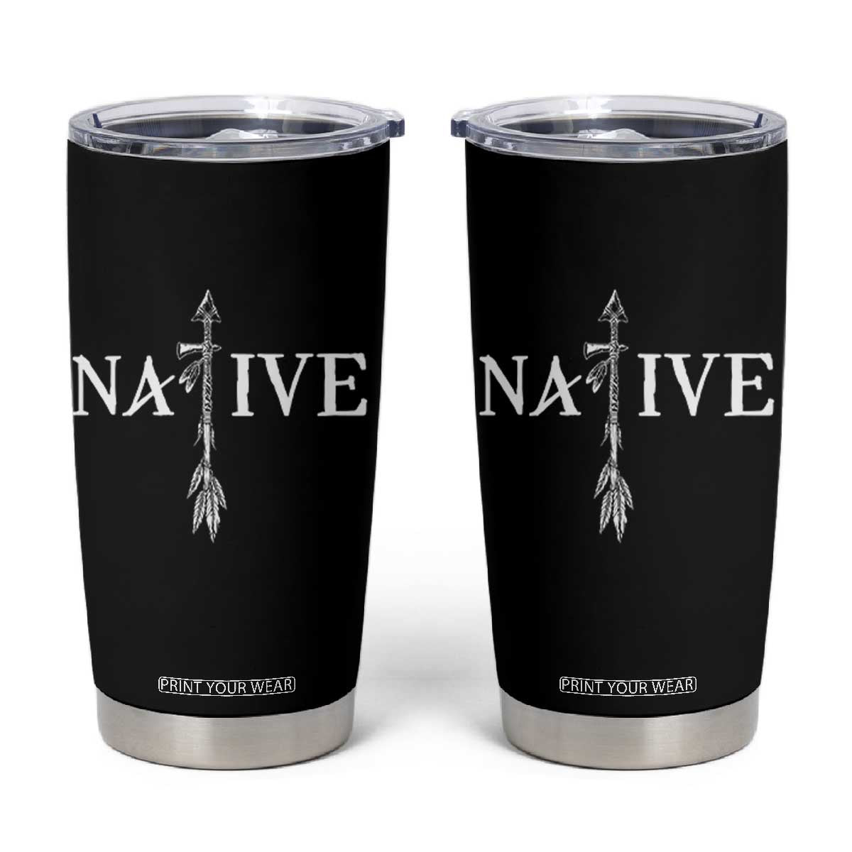 Native American Indian Tomahawk Indigenous Pride Tumbler Cup TS11 Black Print Your Wear